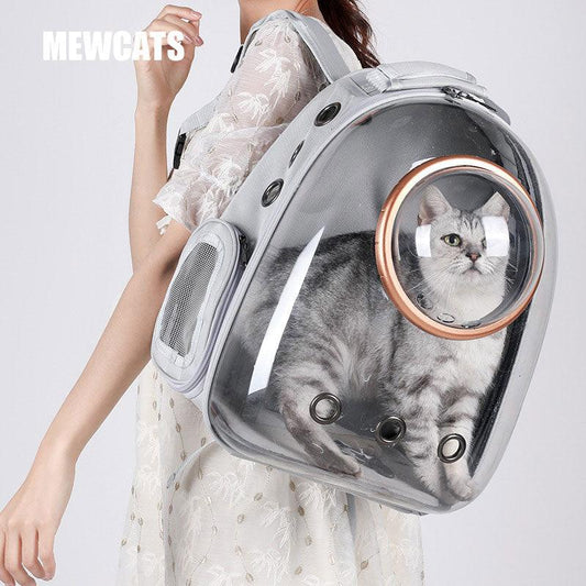 Cat Carrier Bag Travel Breathable Transparent 8 Color Space Capsule Backpack