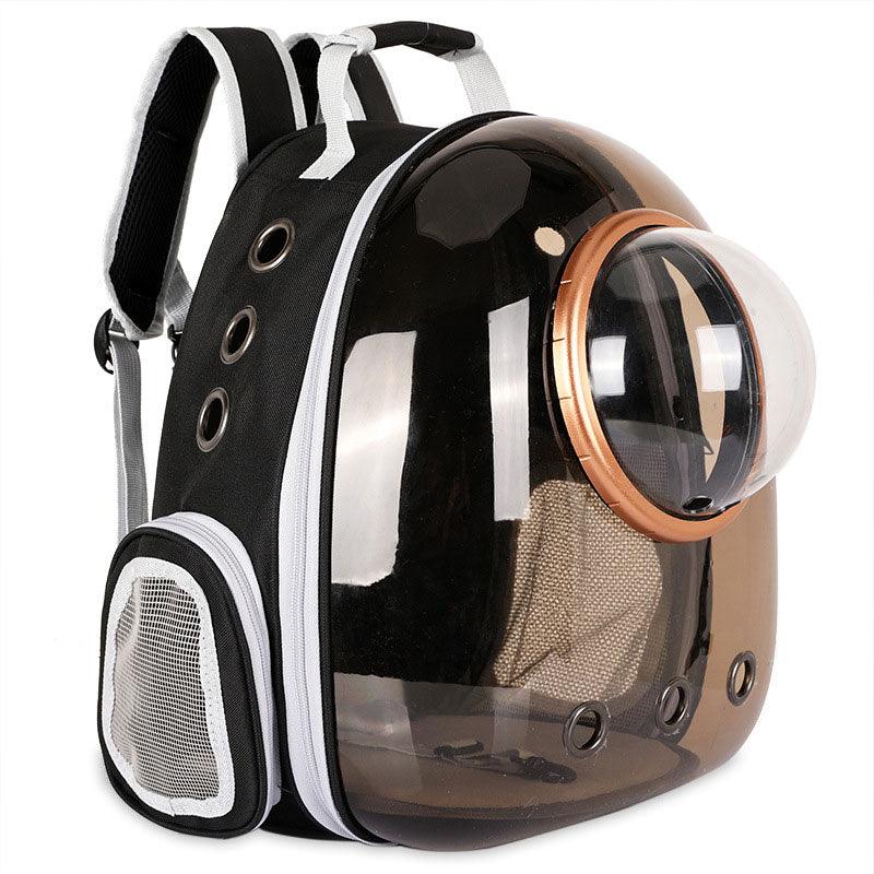 Cat Carrier Black Bag Travel Breathable Transparent Space Capsule Backpack