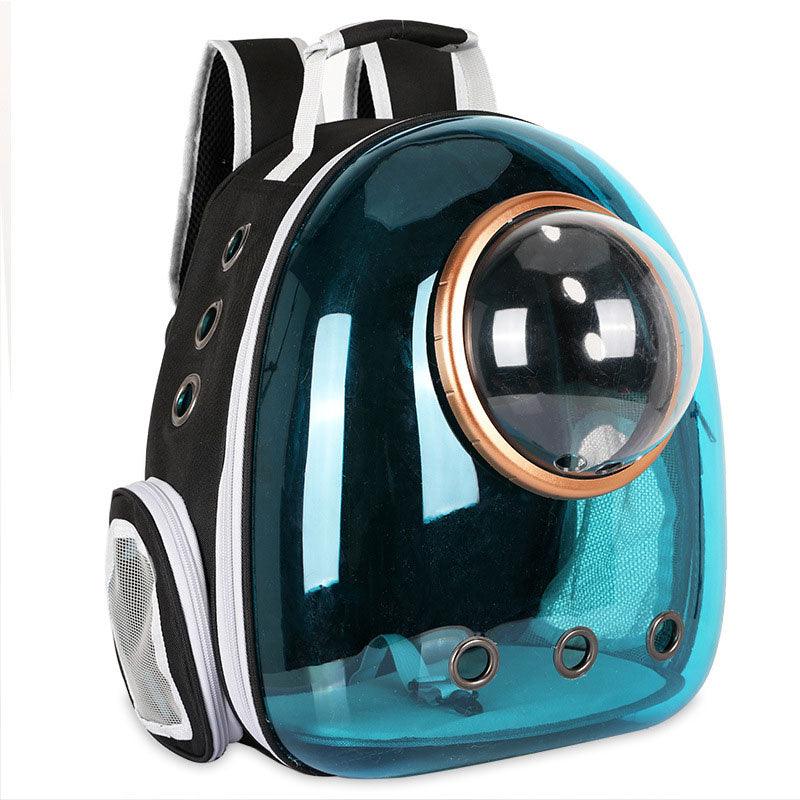 Cat Carrier Black Bag Travel Breathable Transparent Space Capsule Backpack