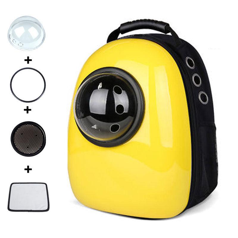 Cat Carrier Bright yellow Bag Transparent Breathable Capsule Cat Backpack