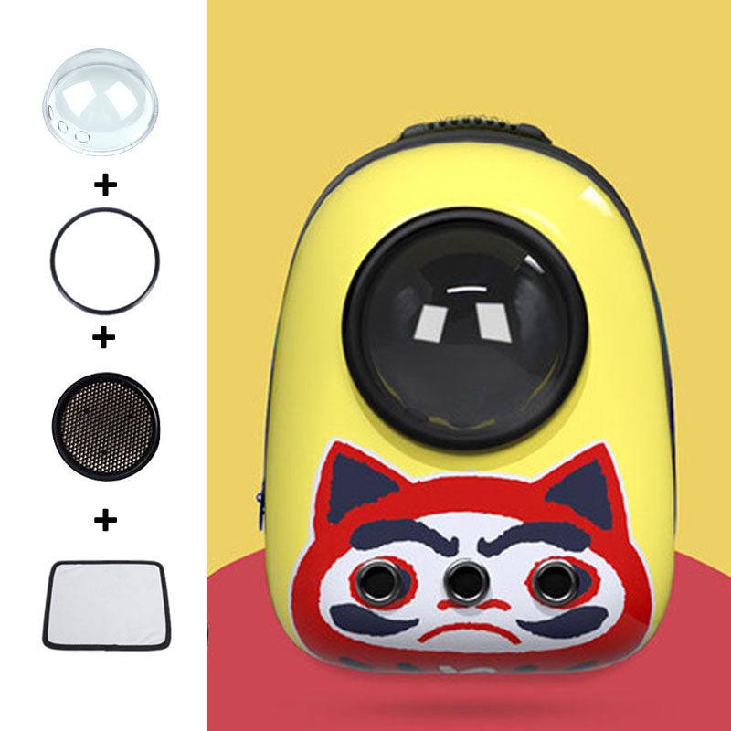 Cat Carrier Peking Opera Bag Transparent Breathable Capsule Cat Backpack