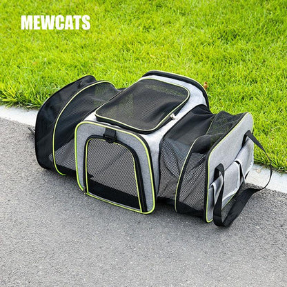 Cat Carrier Bag Soft Breathable Foldable Expandable 5 Color Pet Handbag Backpack