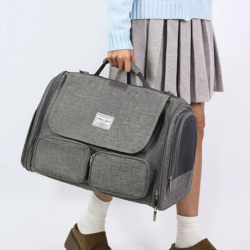 Cat Carrier Bag Foldable 4 Color Outdoor Travel Tote - MEWCATS