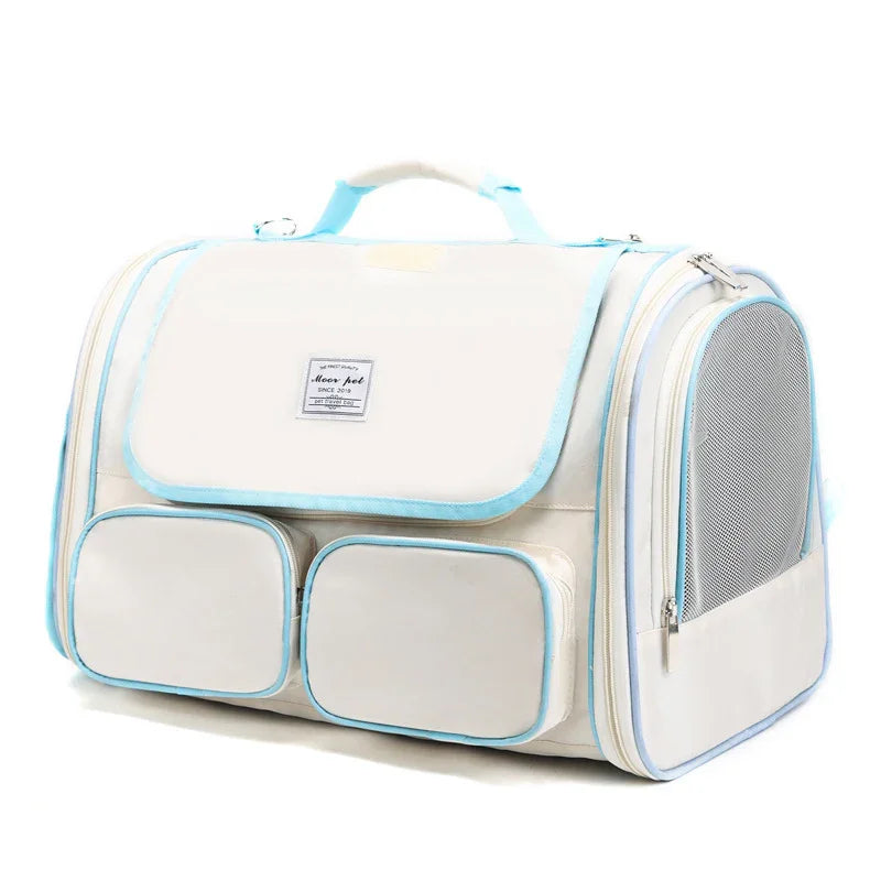Cat Carrier Bag Foldable 4 Color Outdoor Travel Tote - MEWCATS