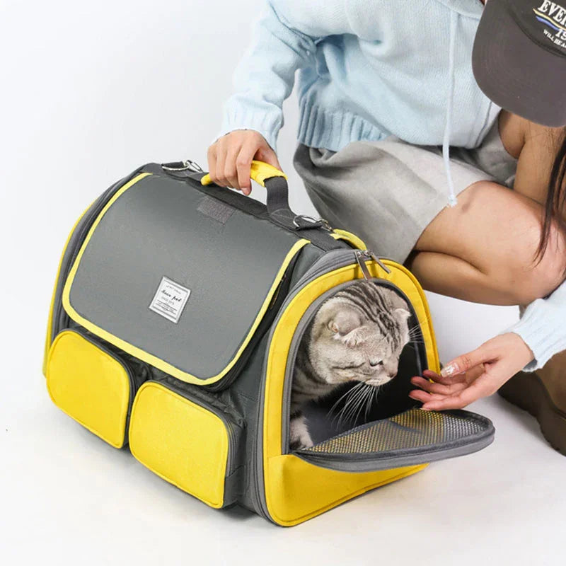 Cat Carrier Bag Foldable 4 Color Outdoor Travel Tote - MEWCATS