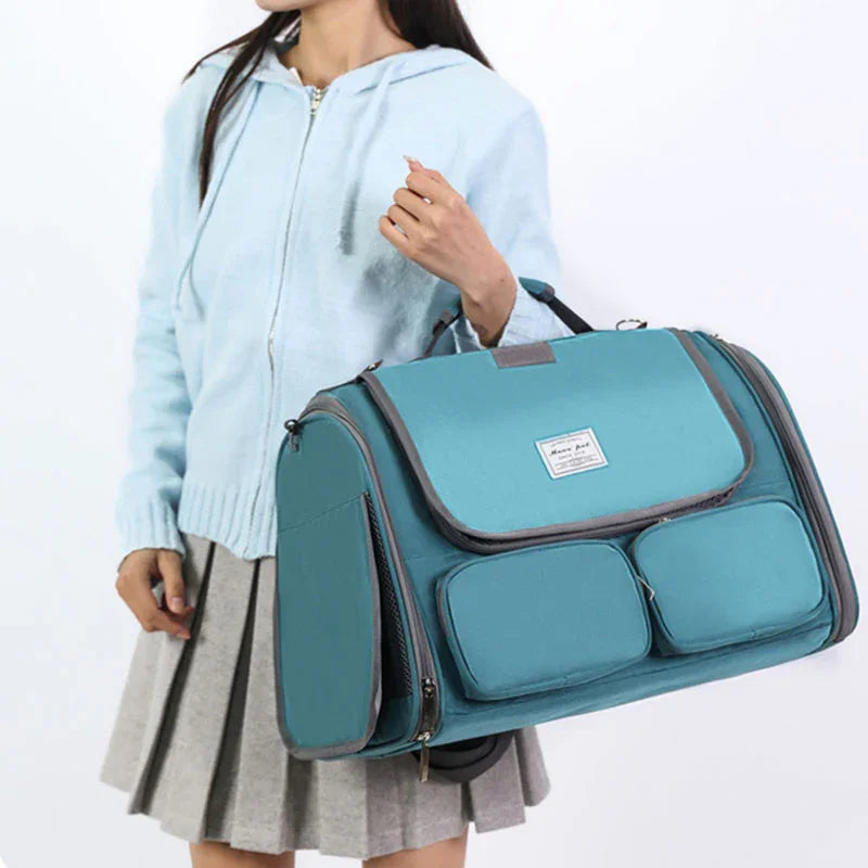 Cat Carrier Bag Foldable 4 Color Outdoor Travel Tote - MEWCATS
