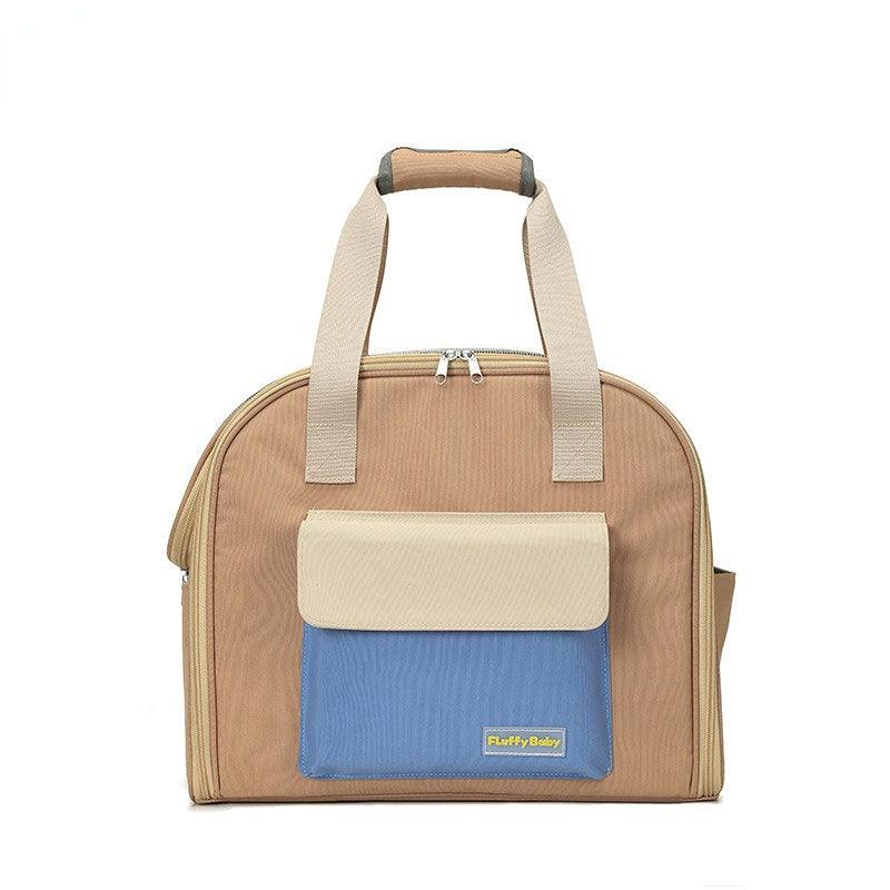 Cat Carrier Backpack Bag Foldable Expandable Tote Khaki Outdoors Pet Handbag
