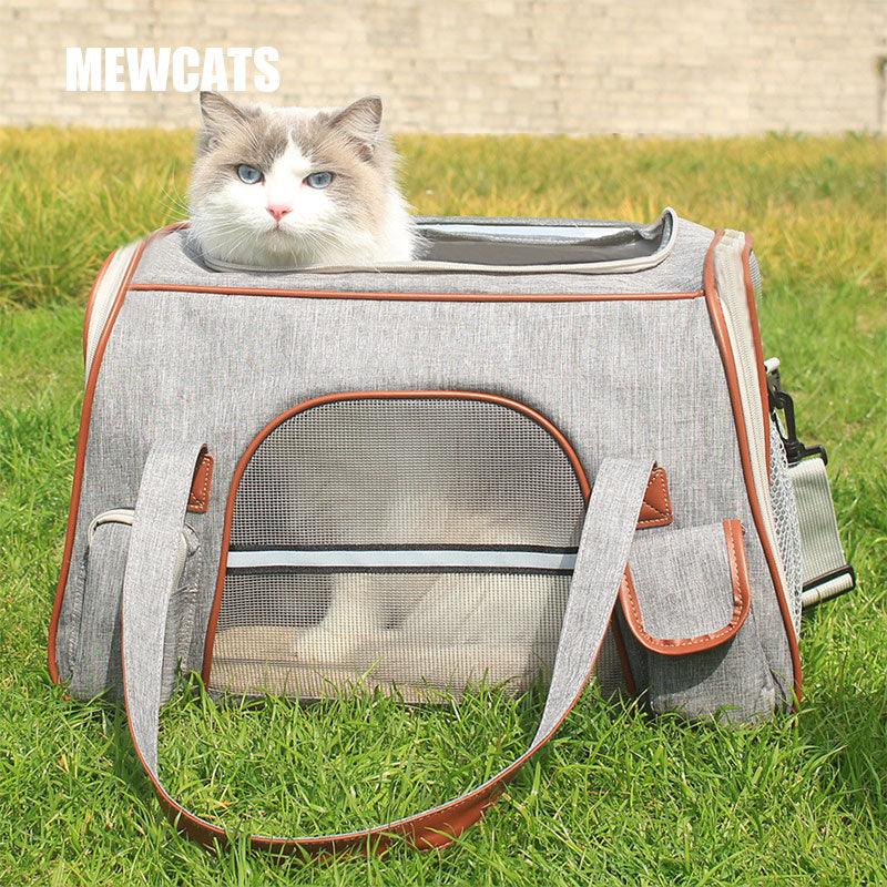 Cat Carrier Bag Breathable Foldable 3 Color Portable Travel Pet Handbag