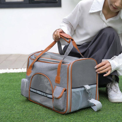 Cat Carrier Bag Breathable Foldable Tote Dark Travel Backpack Pet Handbag