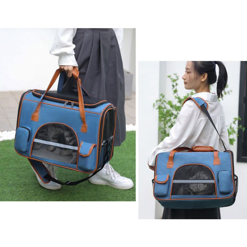 Cat Carrier Bag Breathable Foldable Tote 3 Color Travel Backpack Pet Handbag