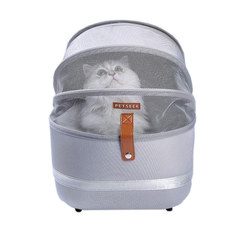 Cat Carrier Bag Portable Breathable White Outdoor travel Pet Backpack