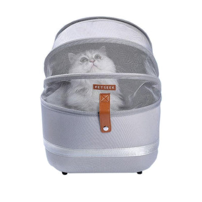 Cat Carrier Bag Portable Breathable White Outdoor travel Pet Backpack