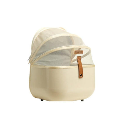 Cat Carrier Bag Portable White Travel Backpack