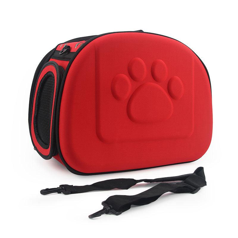 Cat Carrier Bag Travel Foldable Tote  Red Portable Handbag Shoulder Bag