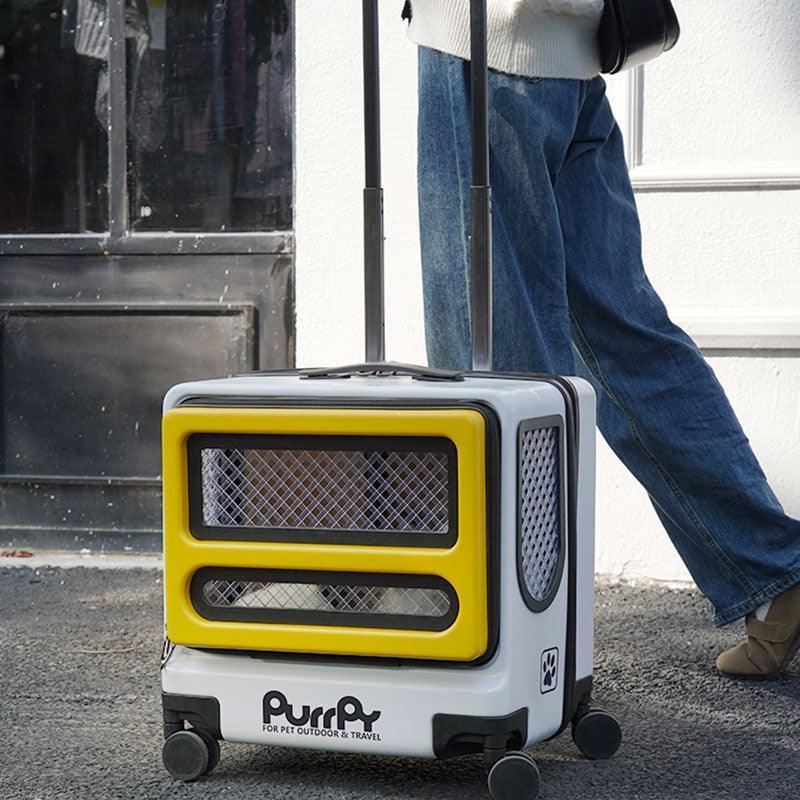 Cat Carrier Bag with Wheels Luggage Cat Trolley Case