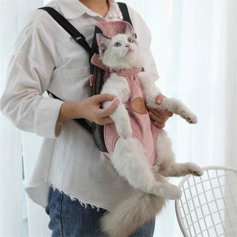 Cat Carrier Front Pack Outdoor Small Cat Sling Bag 2 Color Backpack