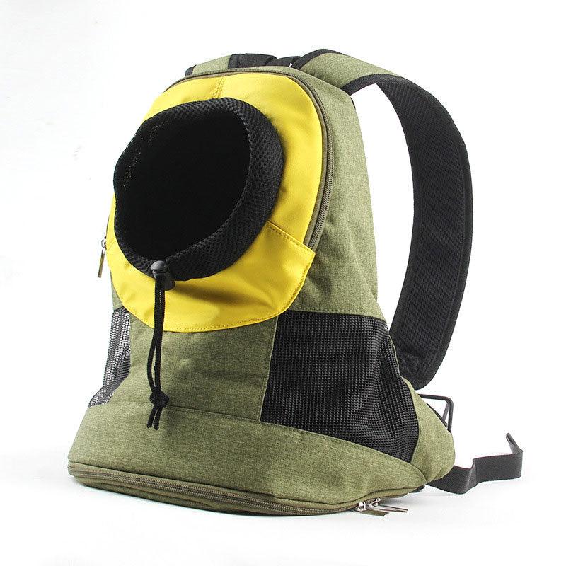 Cat Carrier Front Pack Breathable Transport Bag Outdoor Travel Yellow Pet Backpack