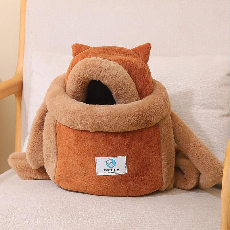 Cat Carrier Front Pack Warm Cat Coffee Bag Carrying Pouch Soft Backpack