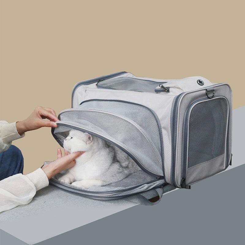 Cat Carrier On Wheels Tote Expandable 3 Style Rolling Luggage - MEWCATS