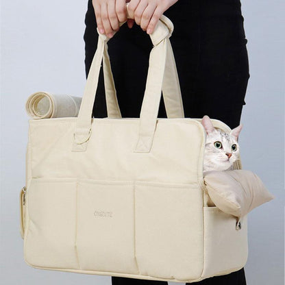 Cat Carrier Outdoor Travel Warm Tote Bag