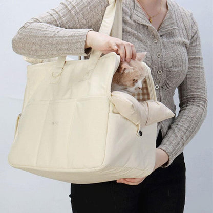 Cat Carrier Outdoor Travel Warm Tote Bag