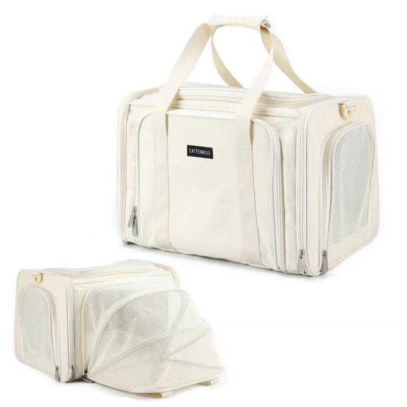 Cat Carrier Shoulder Bag Expandable Tote Foldable Pet Handbag - MEWCATS