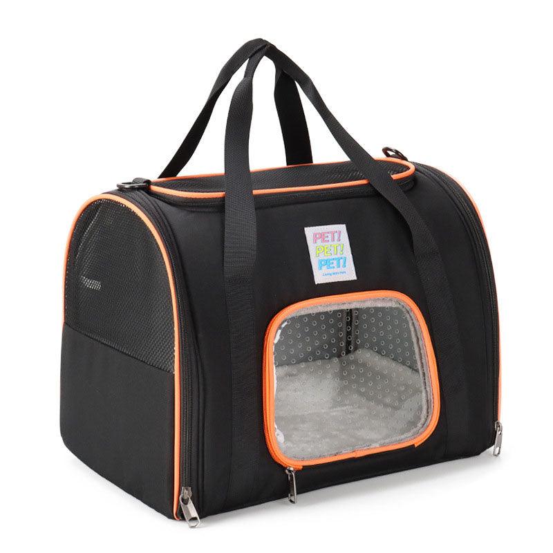 Cat Carrier Shoulder Bag Expandable Tote Foldable Black Pet Handbag