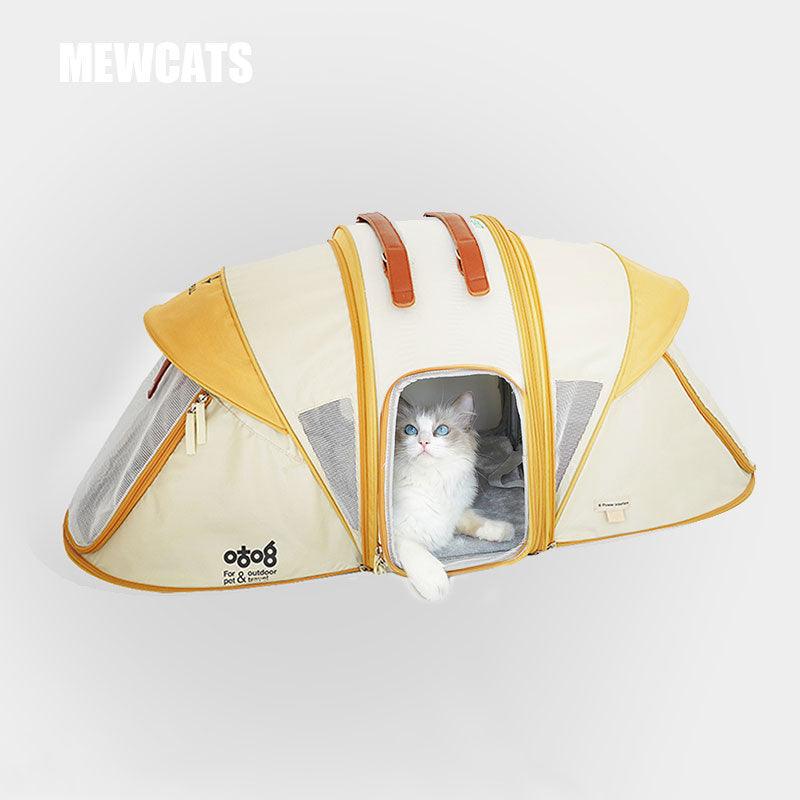 Cat Carrier Bag Tent Expandable Large Capacity Handheld 2 Color Pet Backpack