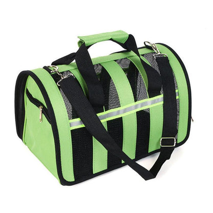 Cat Carrier Tote Portable Breathable Travel Outdoor Shoulder Bag Green Pet Handbag