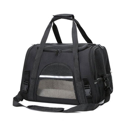 Cat Carrier Tote Portable Breathable Folding Soft Black Bag Travel Handbag