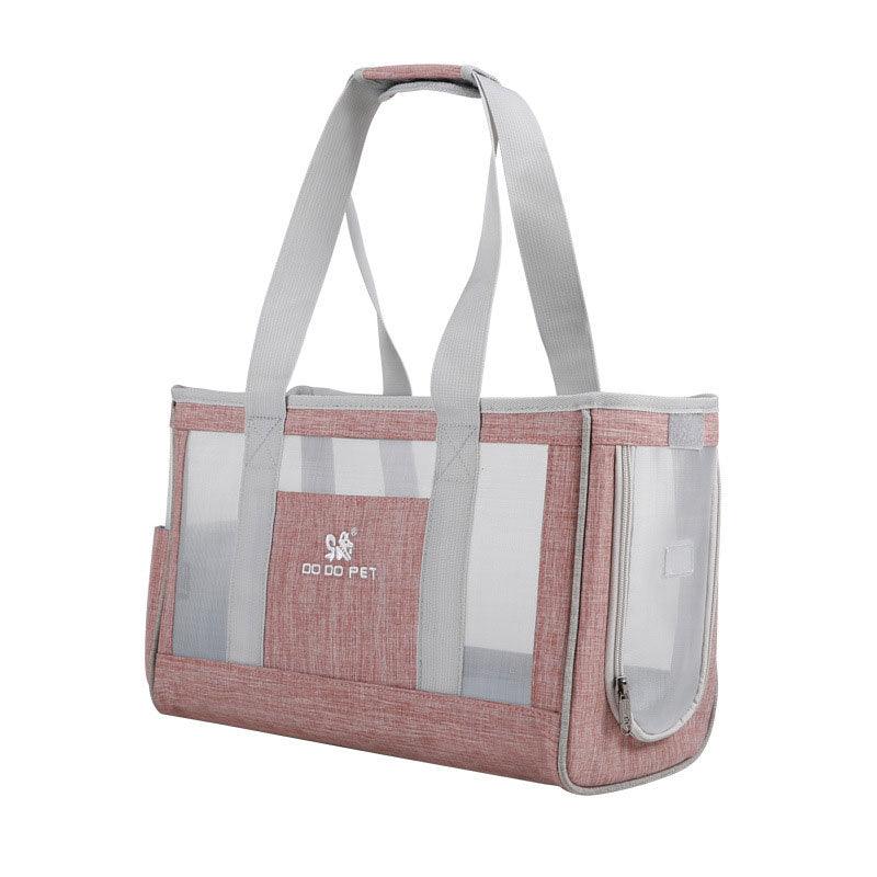 Cat Carrier Tote Breathable Portable Pet Handbag Pink Travel Shoulder Bag