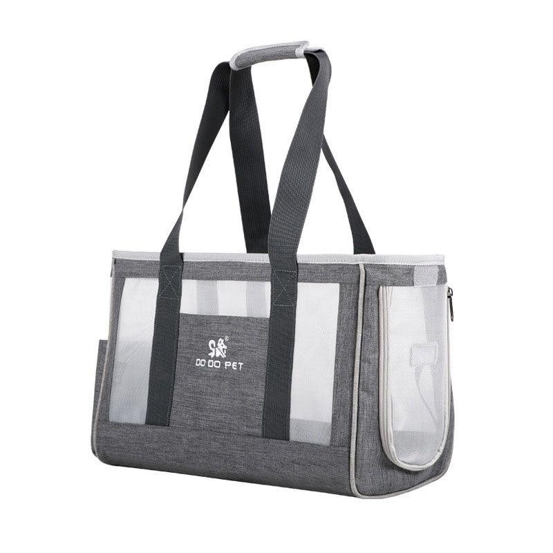 Cat Carrier Tote Breathable Portable Pet Handbag Grey Travel Shoulder Bag Tote