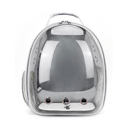 Cat Carrier Grey Bag Transparent Breathable Portable Backpack