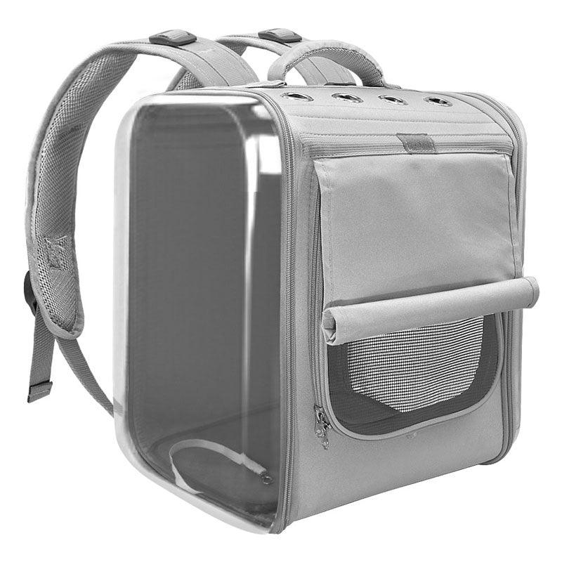 Cat Carrier Breathable Travel Outdoor Grey Pet Transparent Backpack
