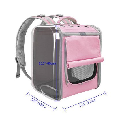 Cat Carrier Breathable Travel Outdoor Grey Pet Transparent Backpack