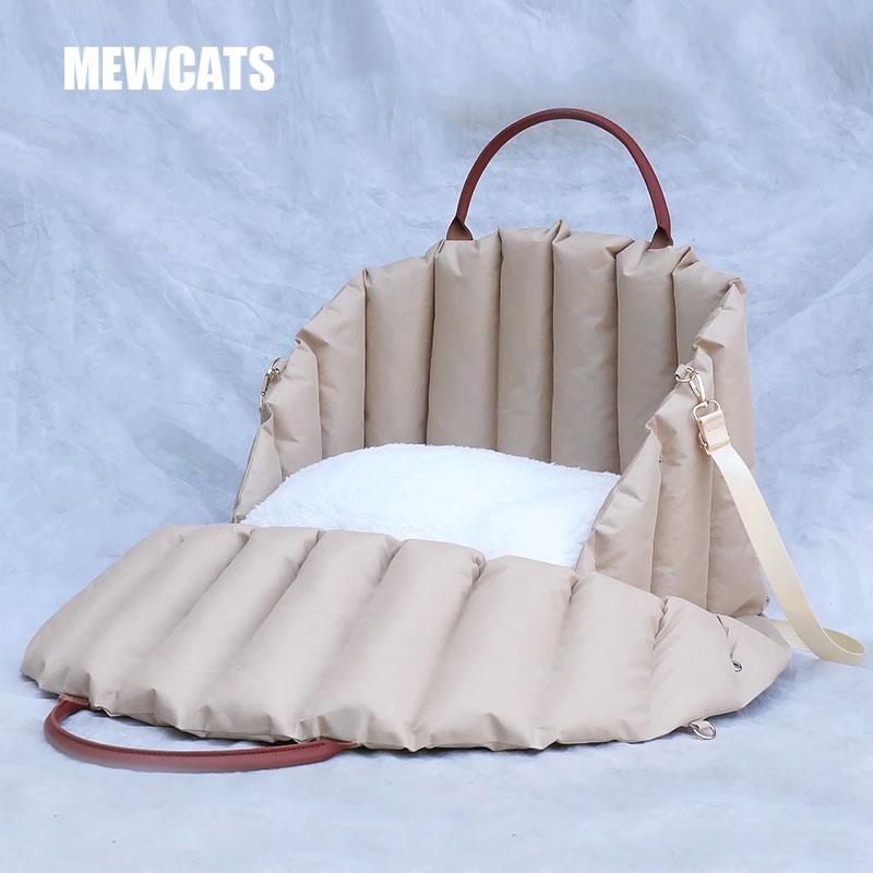 Cat Carrier Bag Warm Soft Portable Foldable Tote 2 Color Outdoor Large Pet Handbag