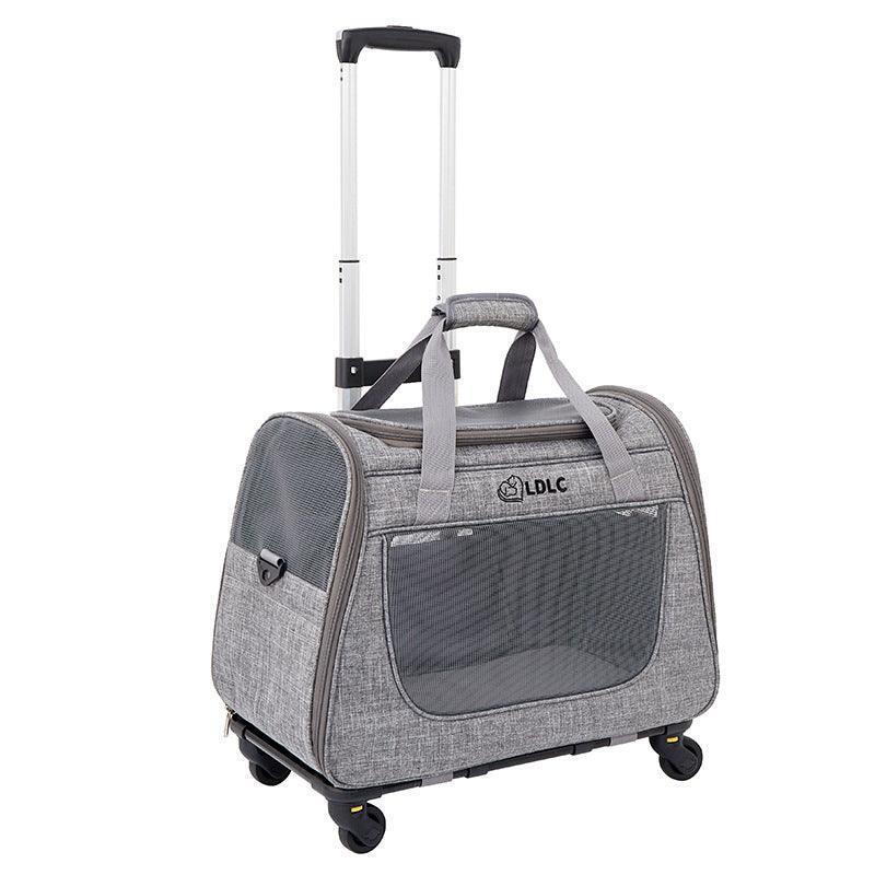 Cat Carrier With Wheels 2 Color Large Tote Trolley - MEWCATS