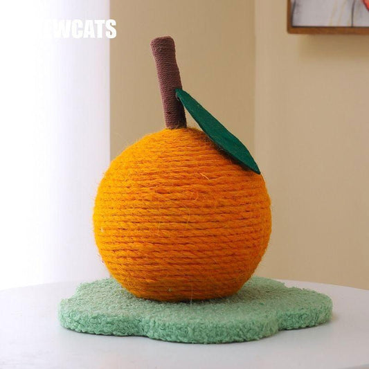 Cat Climbing Frame Tower Scratch Ball Orange Shaped Cute Kitty Tree