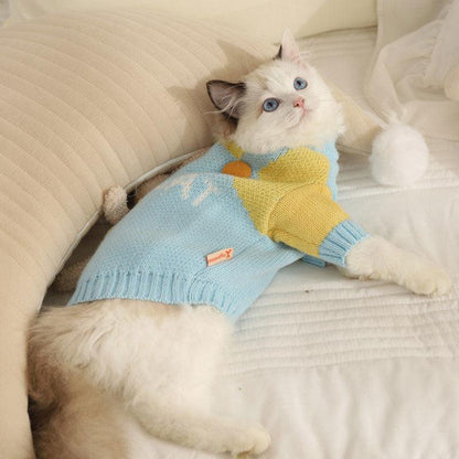 Cat Clothes 2 Style Warm Bear Rabbit Sweater
