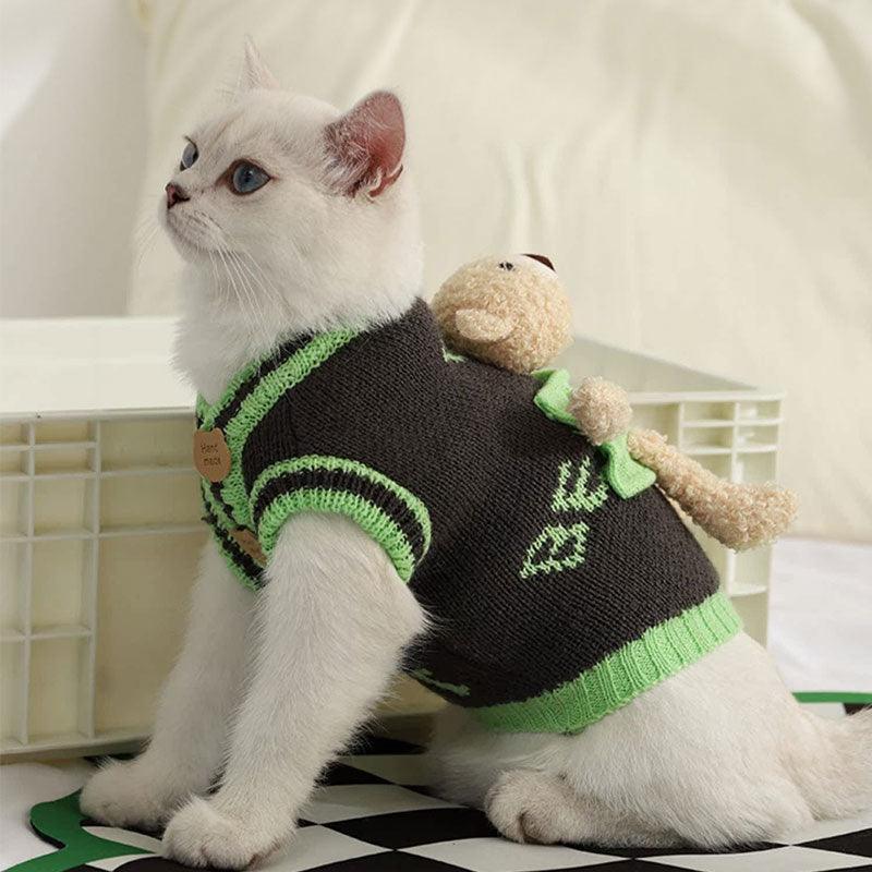 Cat Clothes 2 Style Warm Bear Rabbit Sweater