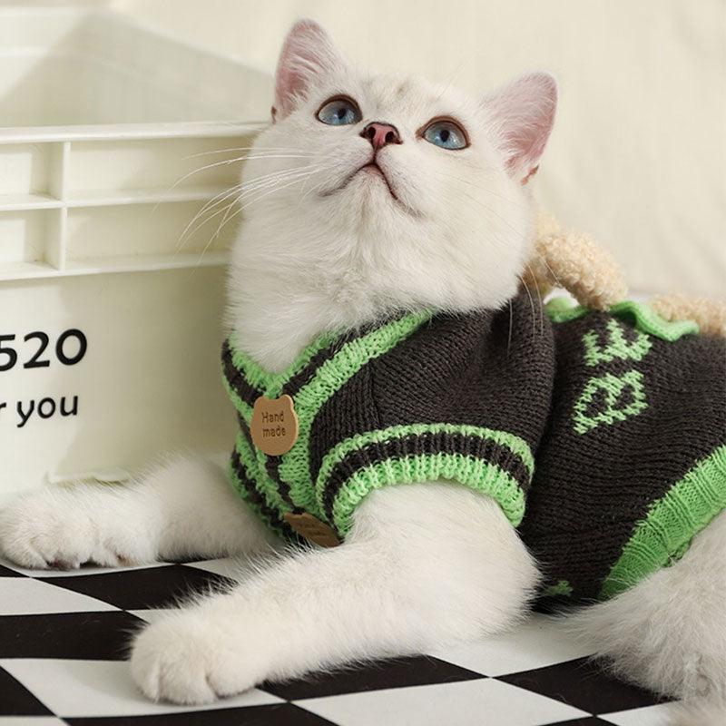 Cat Clothes 2 Style Warm Bear Rabbit Sweater