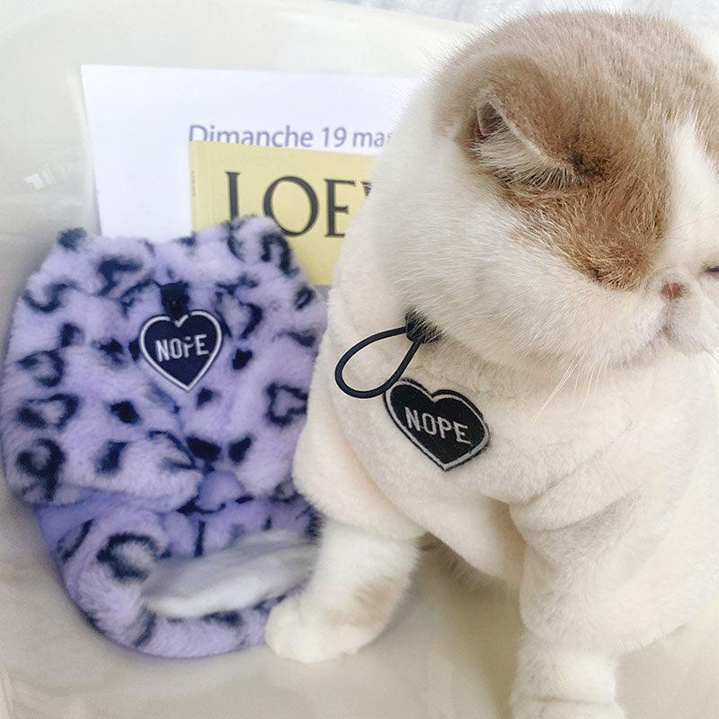 Cat Clothes 3 Color Winter Plush Warm Sweatshirts