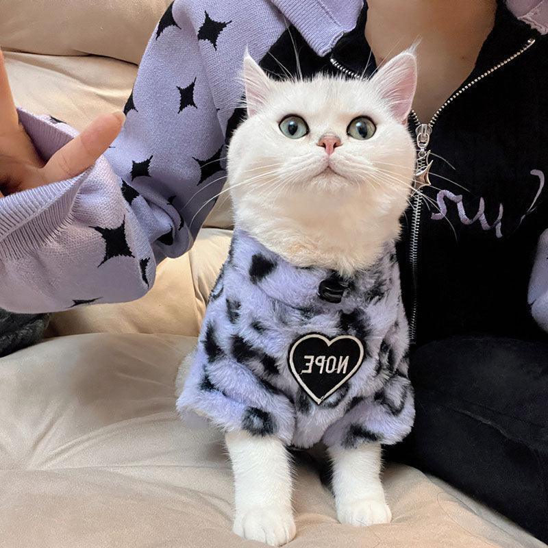 Cat Clothes 3 Color Winter Plush Warm Sweatshirts