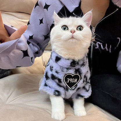 Cat Clothes 3 Color Winter Plush Warm Sweatshirts