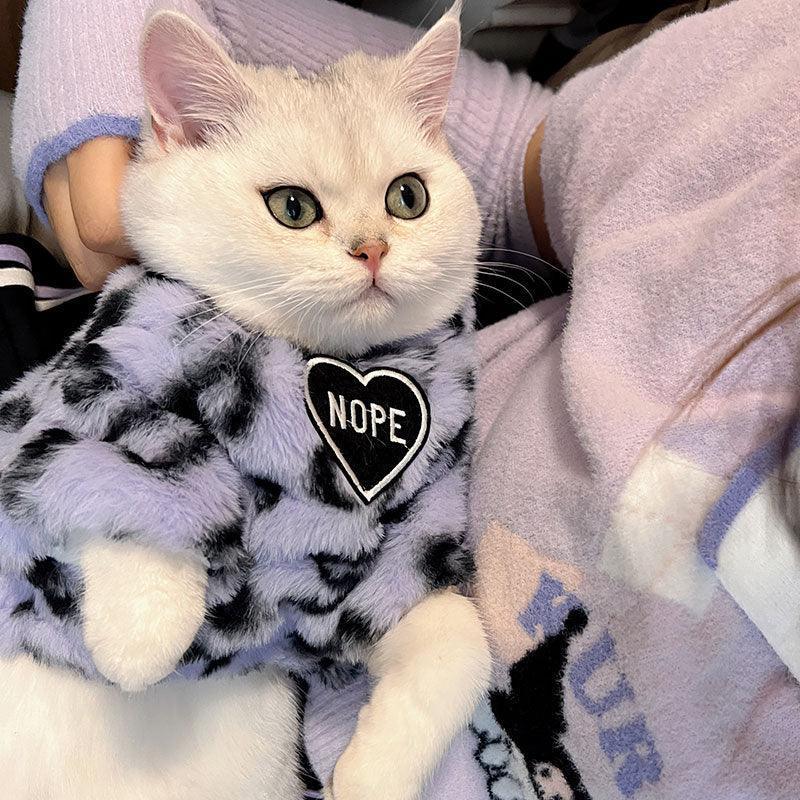 Cat Clothes 3 Color Winter Plush Warm Sweatshirts