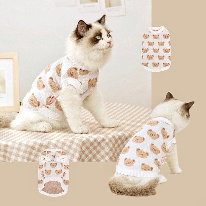 Cat Clothes 3 Color Winter Warm Sweater Vest