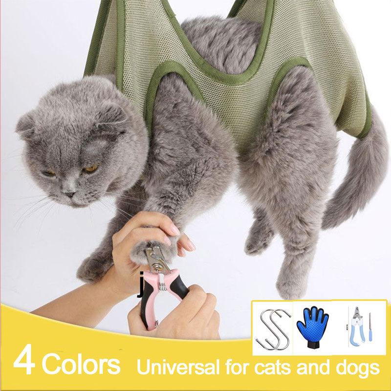 Cat Grooming Restraint Anti Scratch Bite Fixed Bag 4 Color Pet Supplies Hammock - MEWCATS