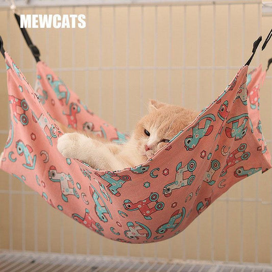 Cat Hammock Breathable 3 Color Summer Double Sided Linen Bed