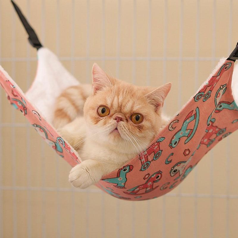 Cat Hammock Breathable 3 Color Summer Double Sided Linen Bed