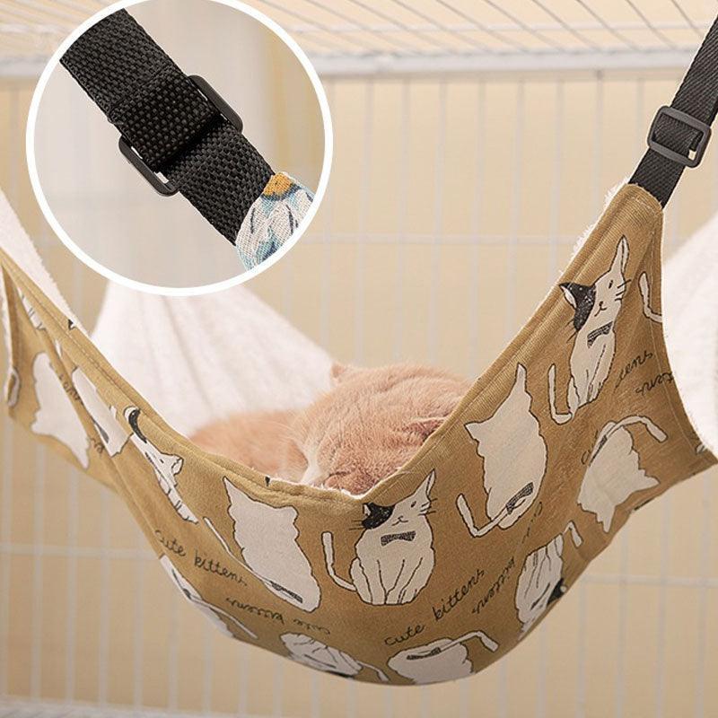 Cat Hammock Breathable 3 Color Summer Double Sided Linen Bed